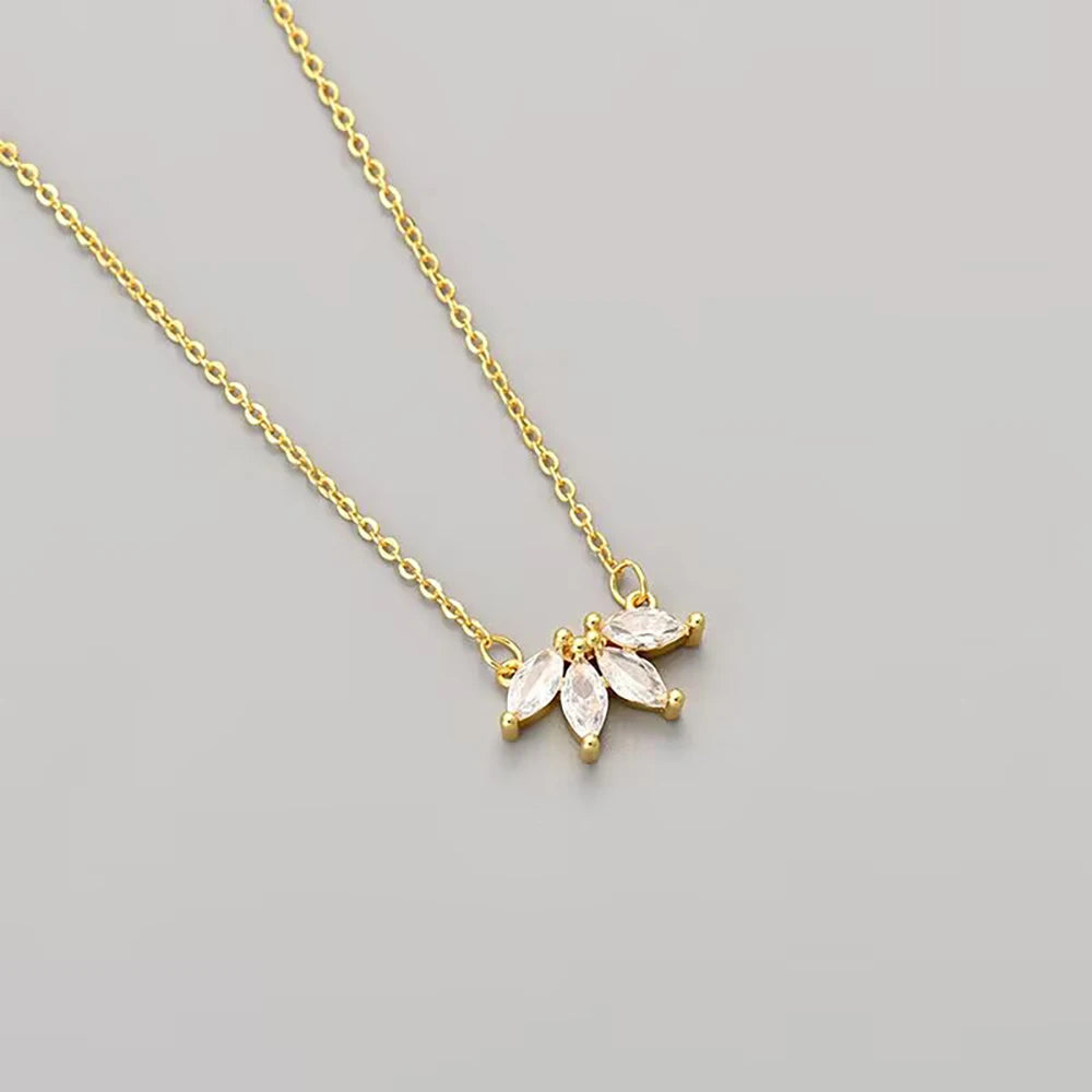 Zircon Choker Necklace — Gold