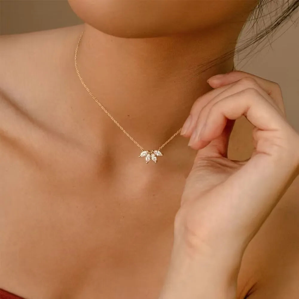 Zircon Choker Necklace — Gold