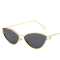 Cat Eye Sunglasses — Gold Metal Frame